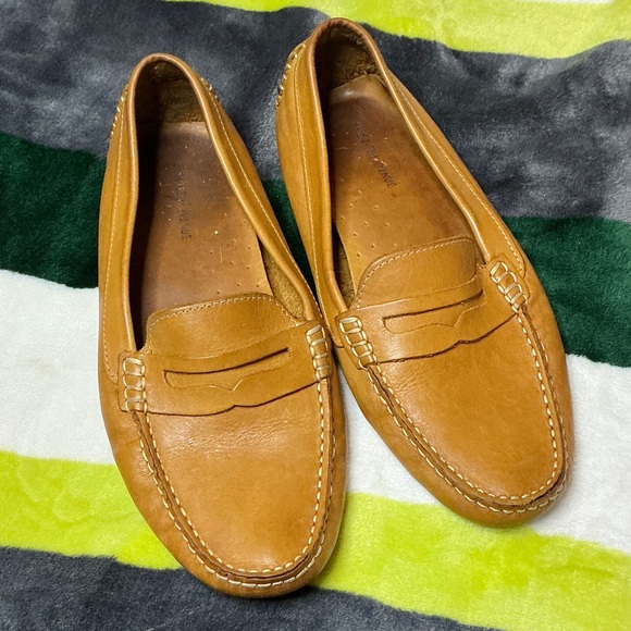 Saks Fifth Avenue Brown Leather Loafers - Picture 2 of 12